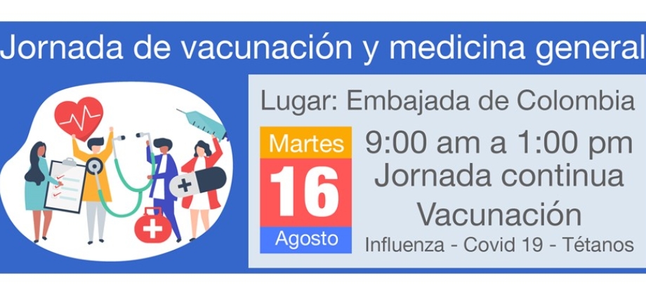 Colombianos en Costa Rica este 16 de agosto participe en la jornada de salud