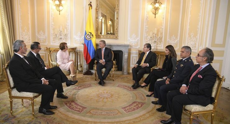 La Embajadora de Costa Rica en Colombia, María Fullmen Salazar, presentó cartas credenciales al Presidente Iván Duque