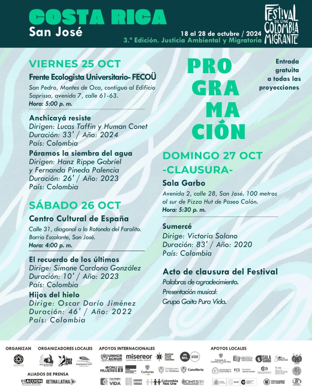 Programación Festival de Cine 3