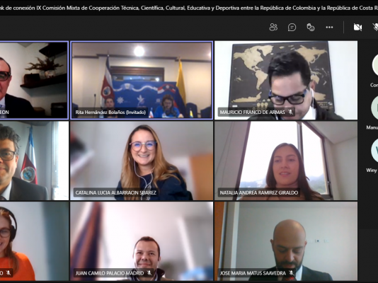 Colombia y Costa Rica suscribieron nuevo Programa de Cooperación Bilateral 2021-2023 conformado por ocho proyectos en diferentes áreas