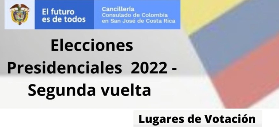 Fechas y puestos de votación de elecciones presidenciales para segunda  vuelta | Embajada de Colombia